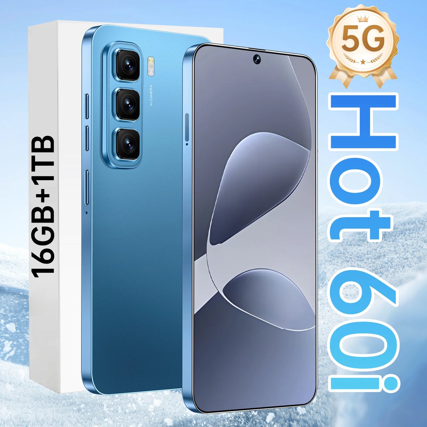 Infinix Hot 60i 5G smartphone with 7.3-inch display and authentic Android interface, side view angle, gallery image 5