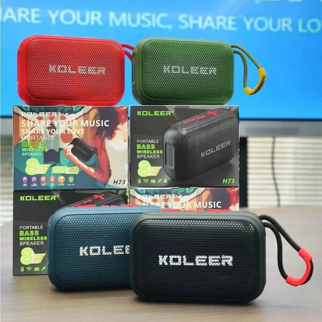 Koleer H73 Outdoor Wireless for Bluetooth Speaker with RGB LED Lighting and New Bass Subwoofer Portable Mini Audio System My Store