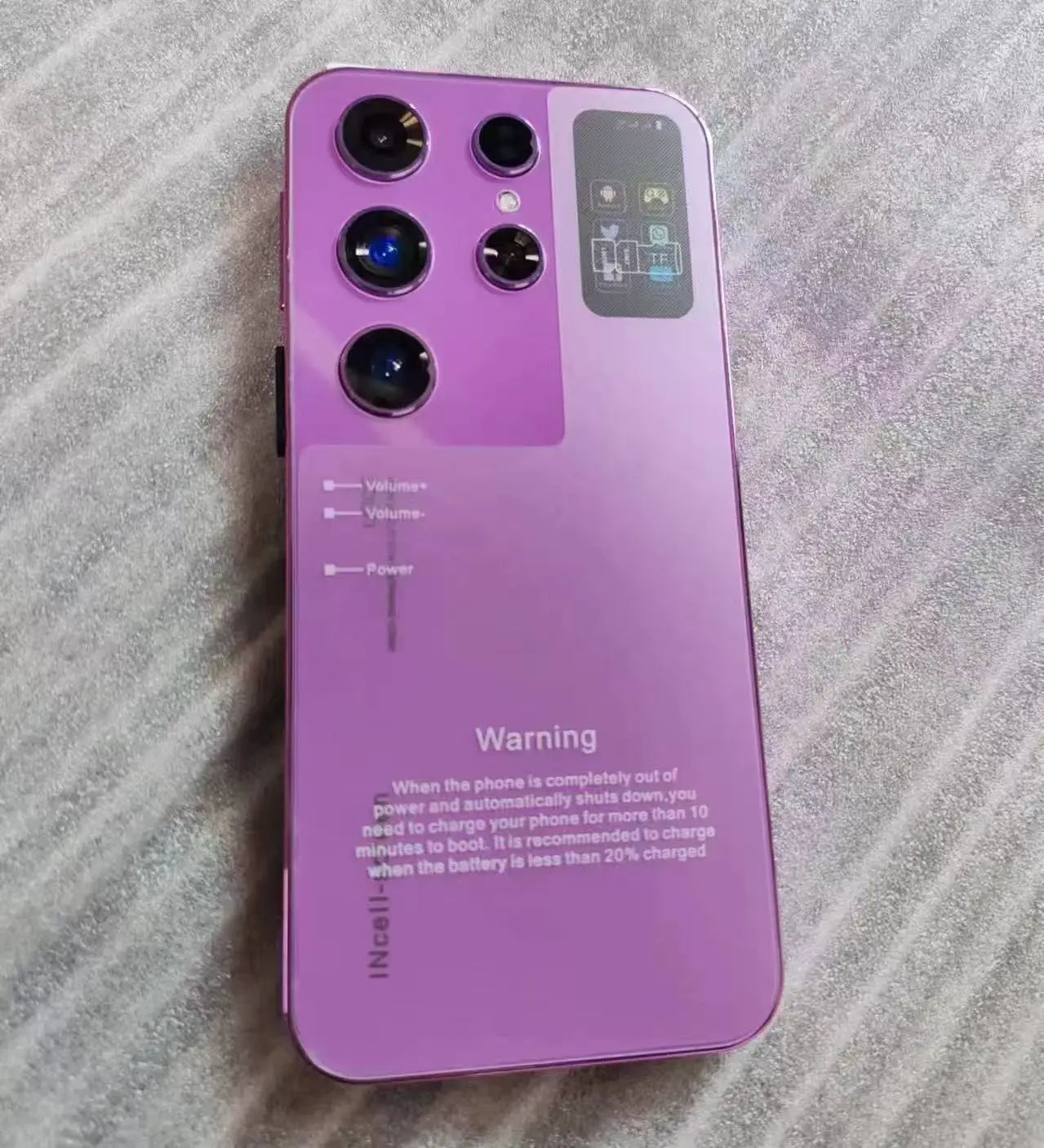 S25 Ultra 5G Smartphone 16GB - 6.6 Inch AMOLED Unlocked Mobile Purple 2 g Tidesmit