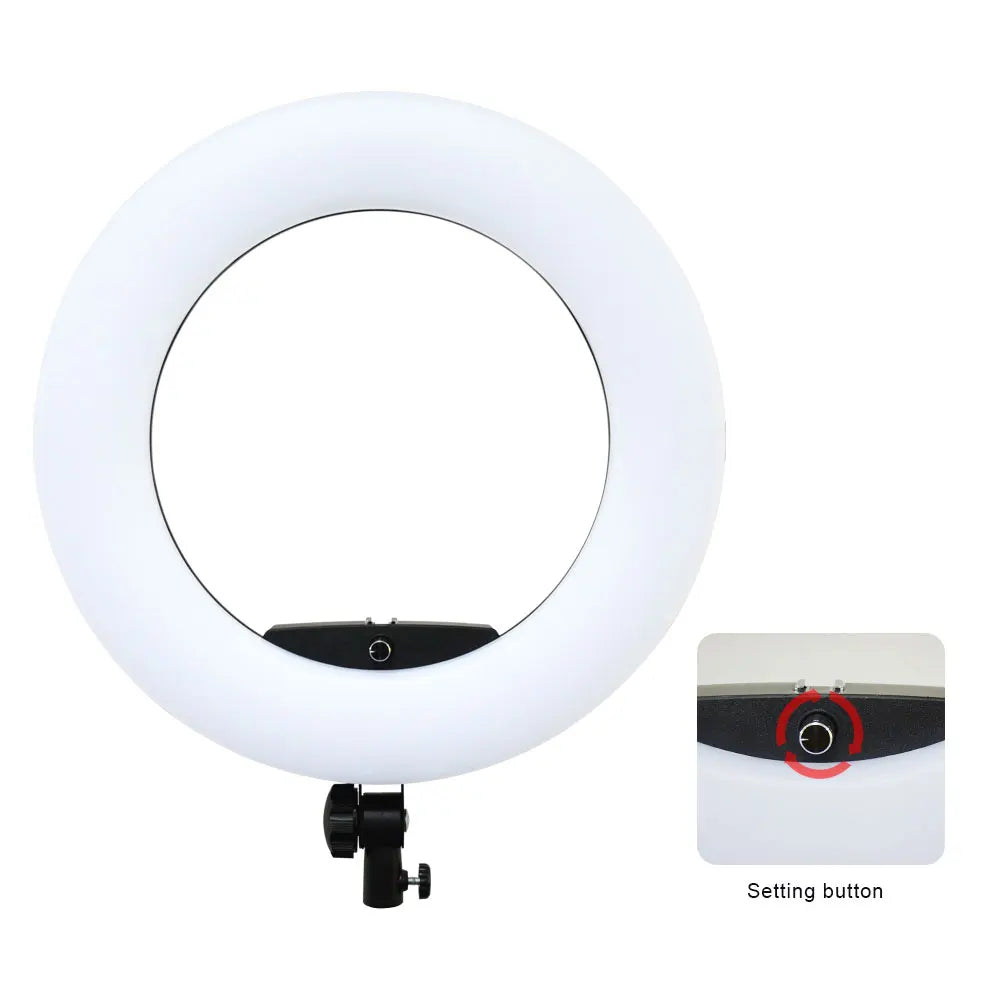 18-Inch Ring Light With Tripod Stand - Dimmable LED Studio Kit Tidesmit