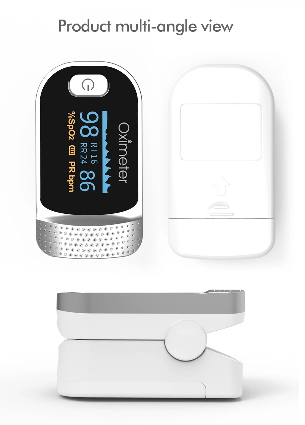 JianyouCare Finger Pulse Oled Oximeter Portable RR Blood Oxygen Saturation Meter Respiratory Rate Oximetro De Dedo Pulsioximetro