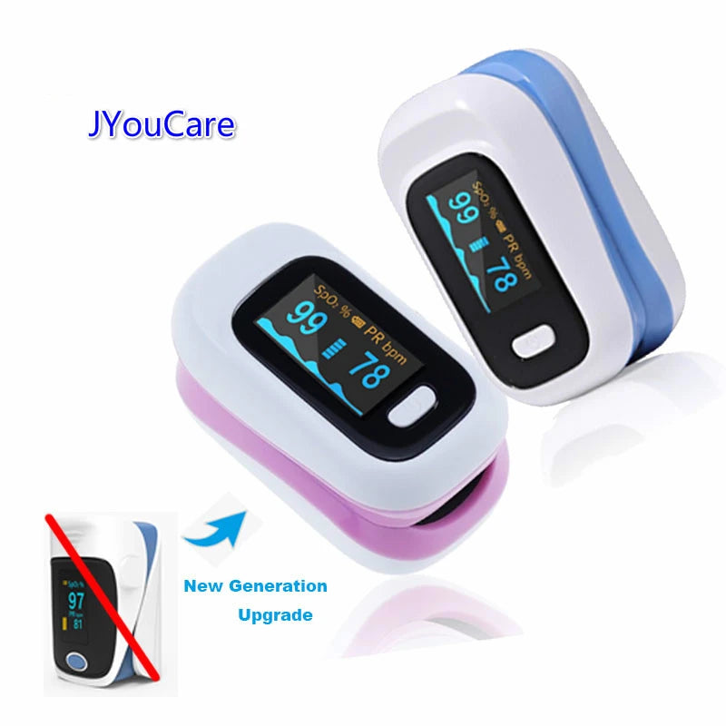 JYouCare Digital finger oximeter OLED pulse pulsioximetro SPO2 PR health alarm Fingertip oximetro de dedo & case family health