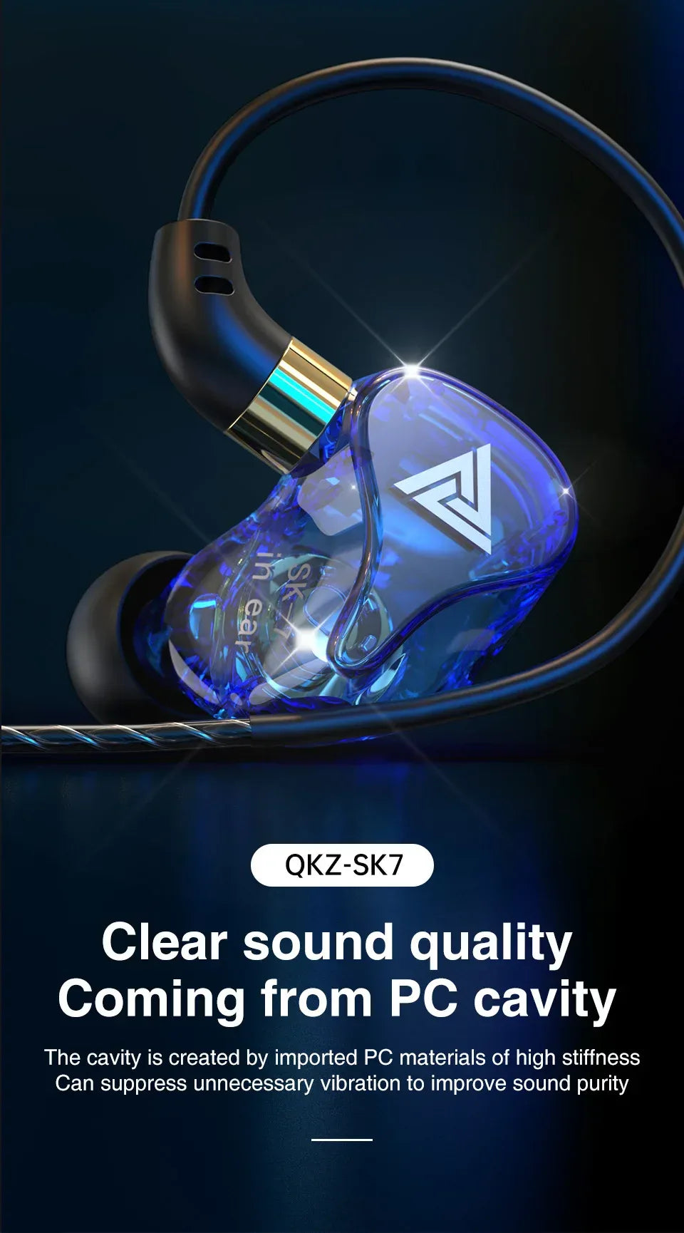 SK7 Wired Earphones With Microphone and Bass Stereo | Tidesmit Tidesmit