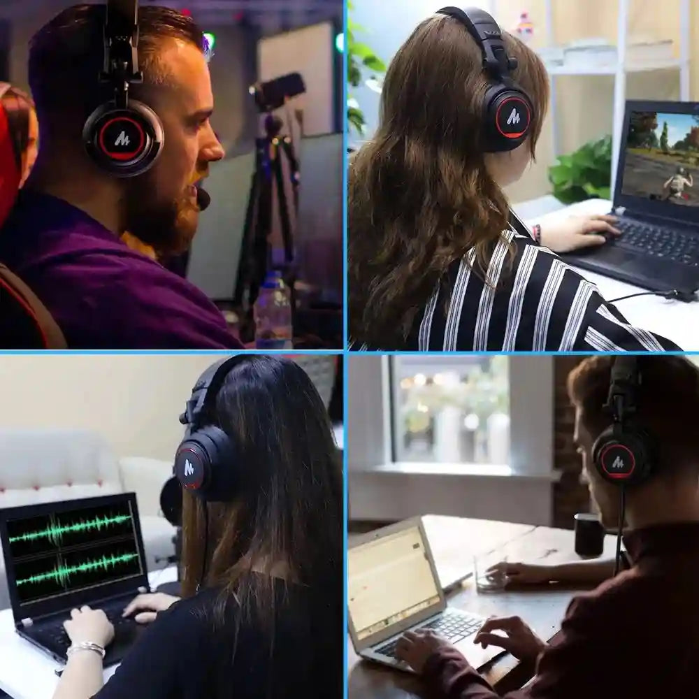 Studio Wireless Over-Ear Headphones with 50MM Drivers and Foldable Design Tidesmit