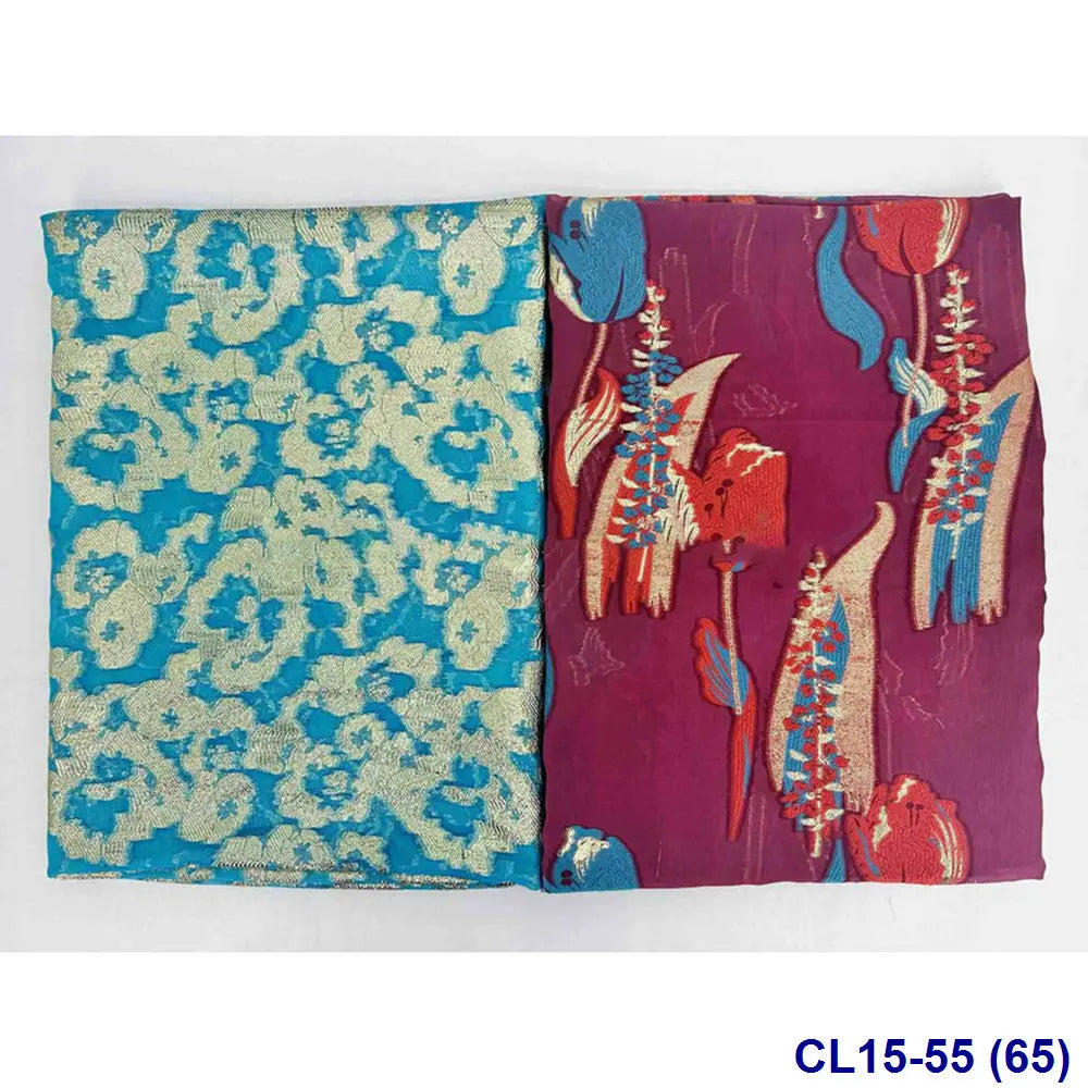 Lisami RTS Luxury Silk Fabric Elegant Multi-Color 3D Metallic Handcut for Dresses Weddings and Curtains