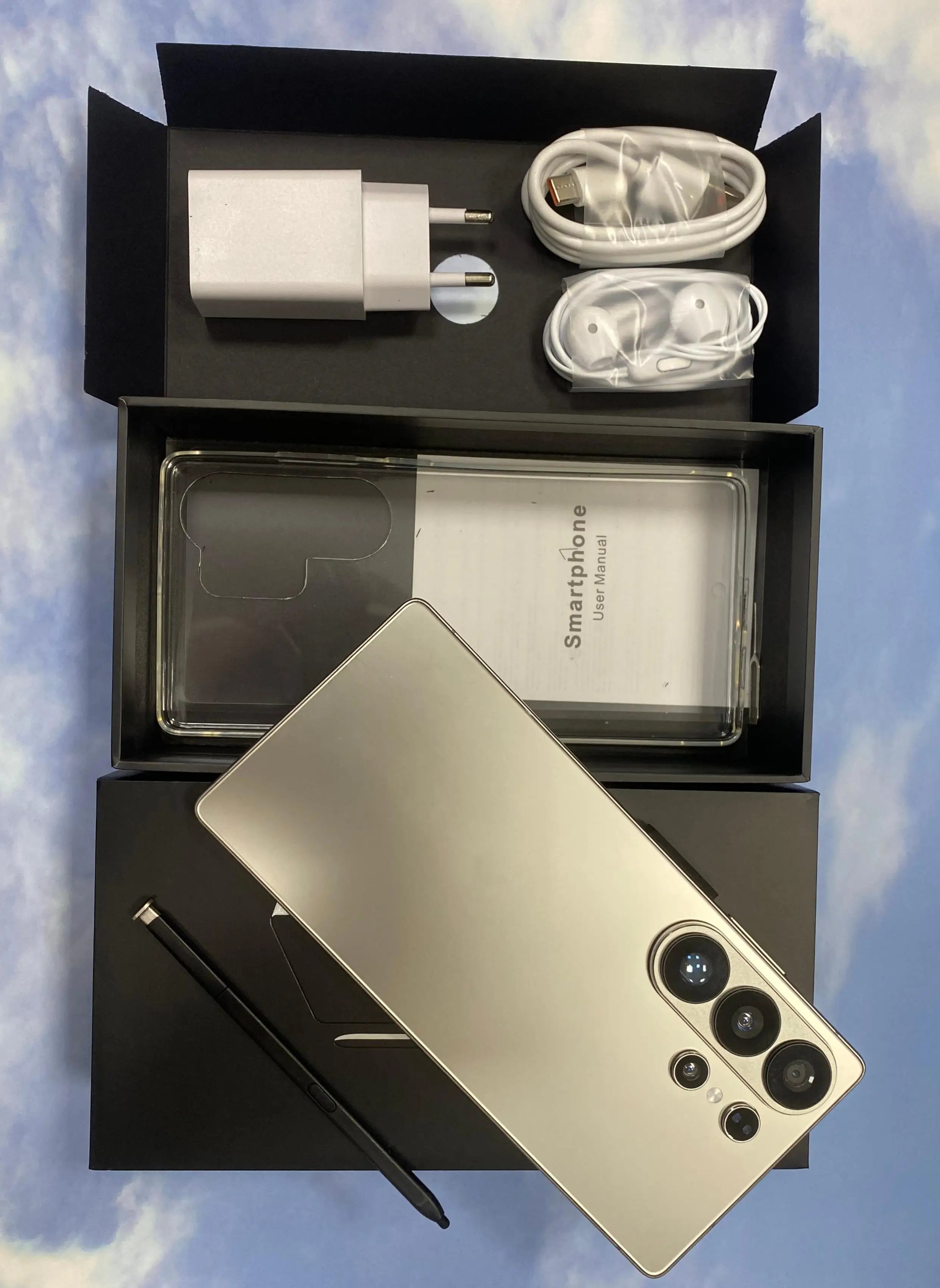 S26 Ultra 5G smartphone with 7.3 inch full screen, 16GB RAM, 1TB storage, and built-in pen, gallery view 9