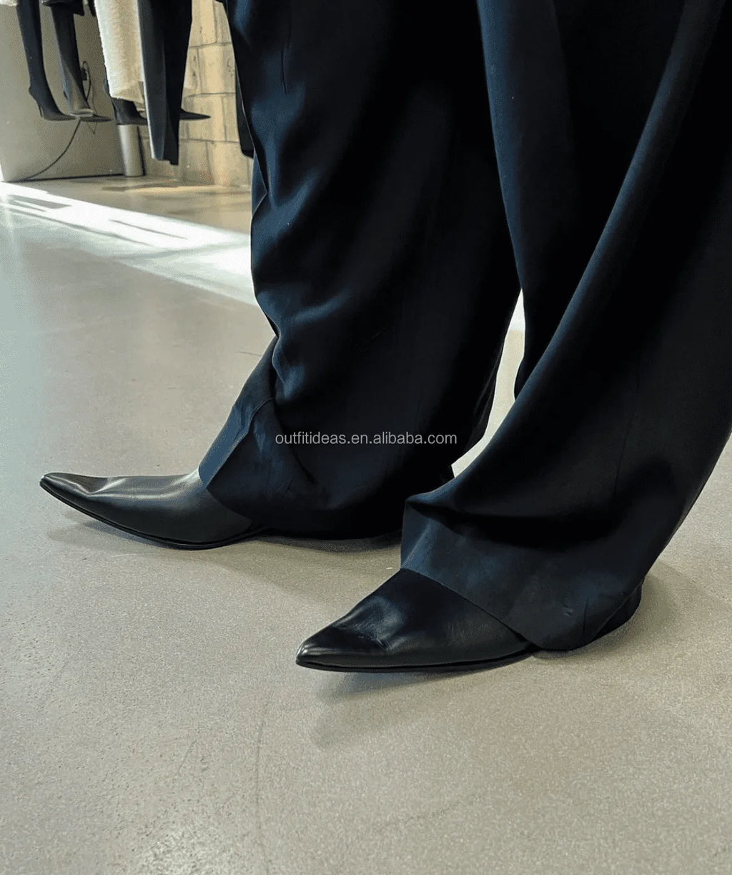 Exaggerated Pointed Toe Leather Oxfords Large Volume Men Heel Shoes Women Party Wedding Dress Shoes for Men Pointed Toe Shoes