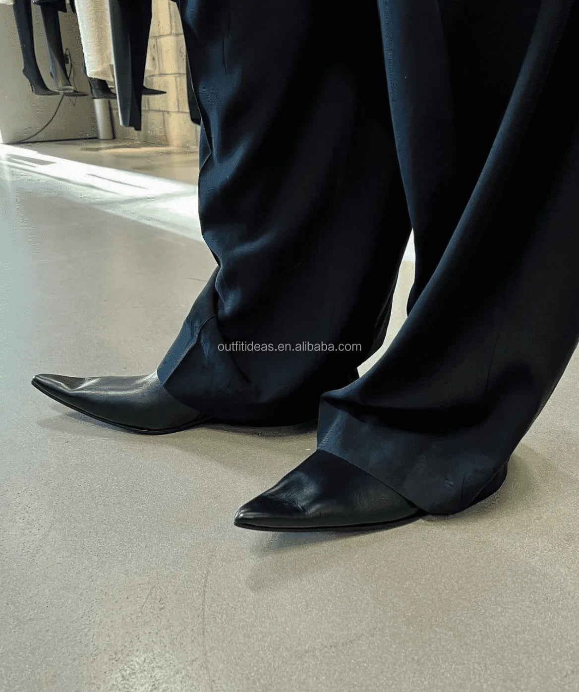 Exaggerated Pointed Toe Leather Oxfords Large Volume Men Heel Shoes Women Party Wedding Dress Shoes for Men Pointed Toe Shoes