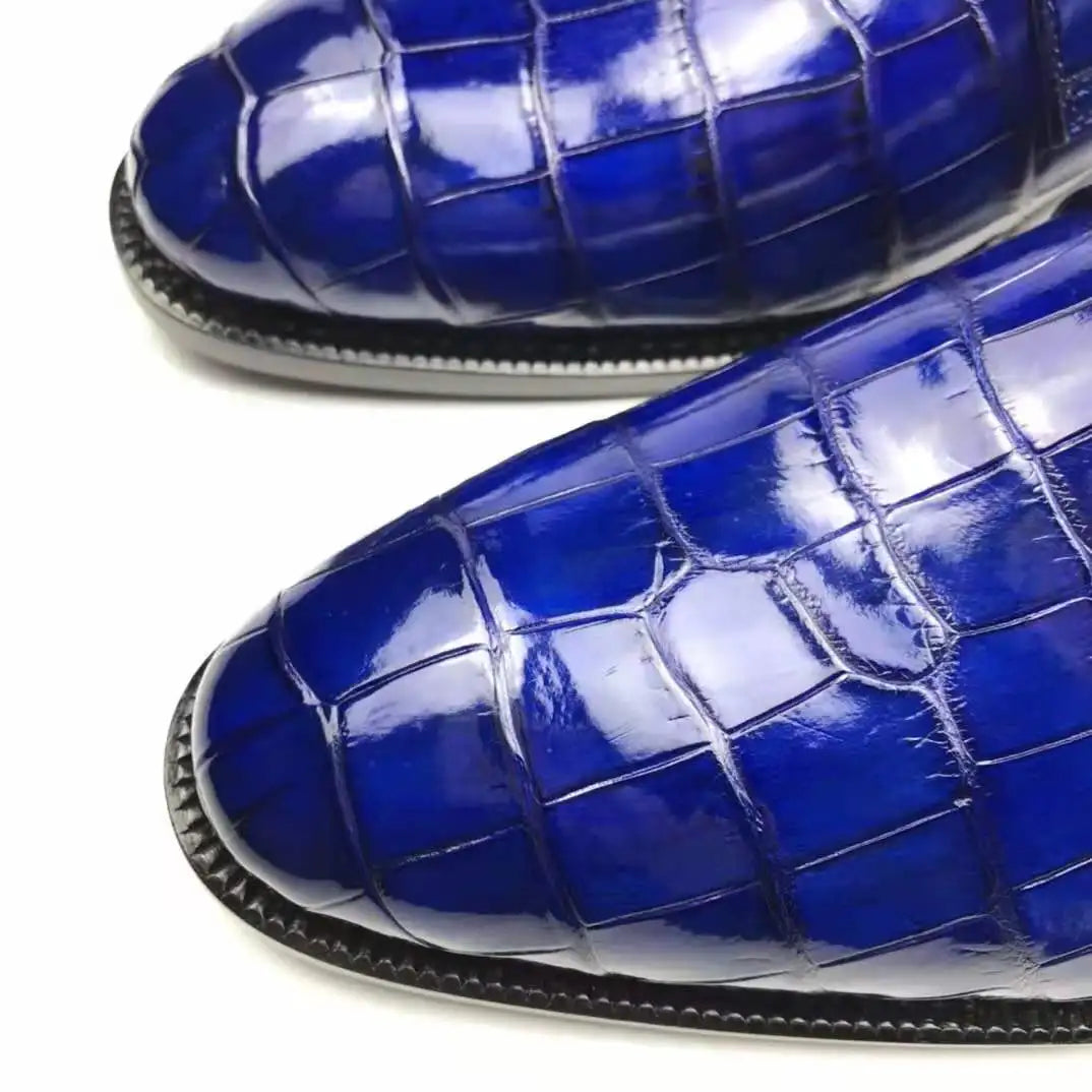 Luxury Genuine Crocodile Leather Shoes Men Genuine Leather Business Shoes High Quality Goodyear Handmade Alligator Dress Shoes