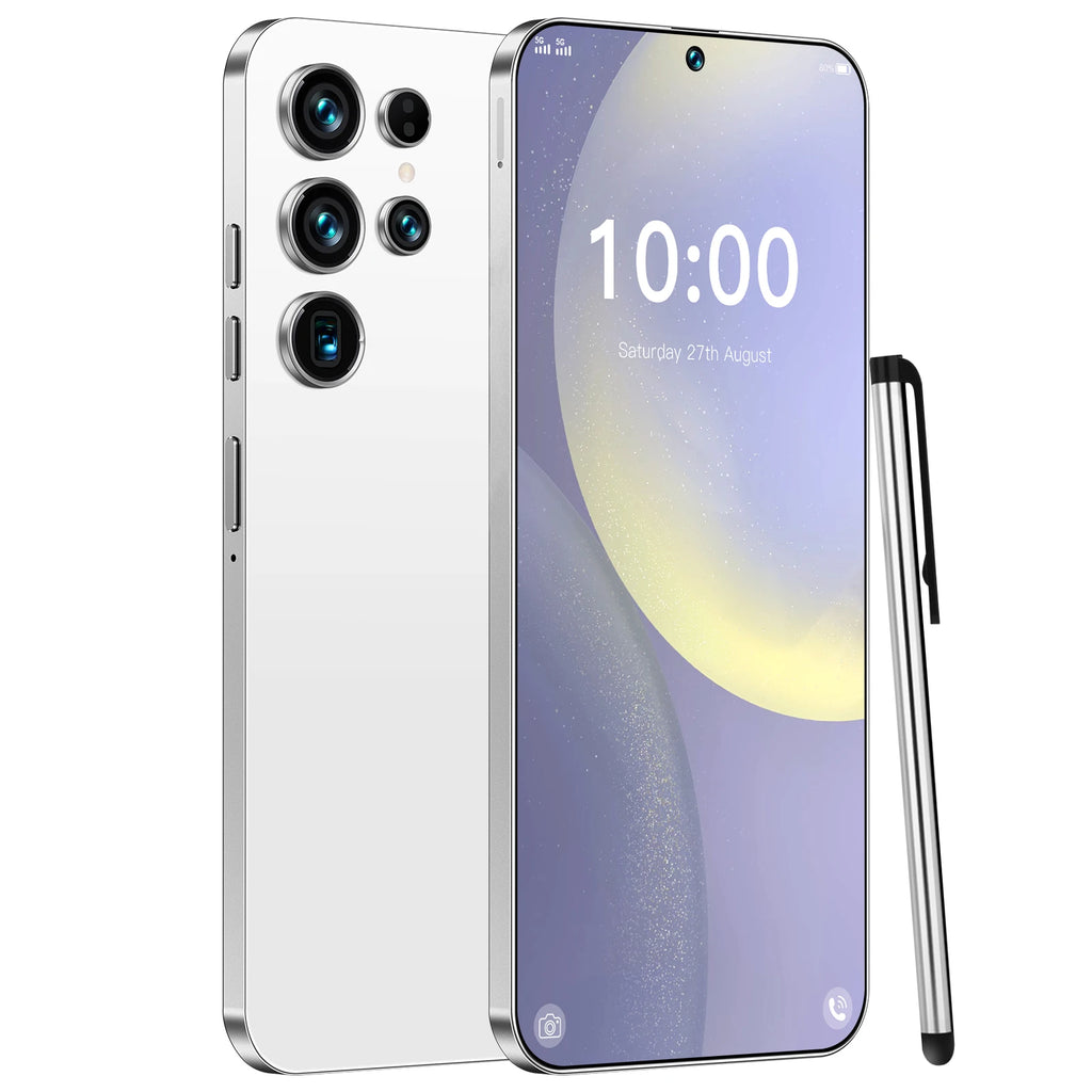 2025 New Original S26 Ultra Smartphones 22GB+2TB 5G Dual SIM Mobile Phone HD Face Unlock Android 14 5G Phone White 22GB Tidesmit