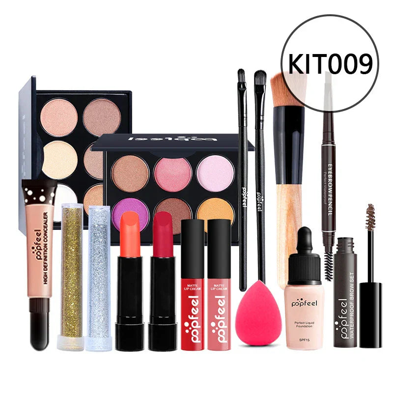 20 Styles New Arrival 20 Different Styles POPFEEL ALL in ONE Full Professional Makeup Kit for Girl ALIBABA KIT009 Tidesmit