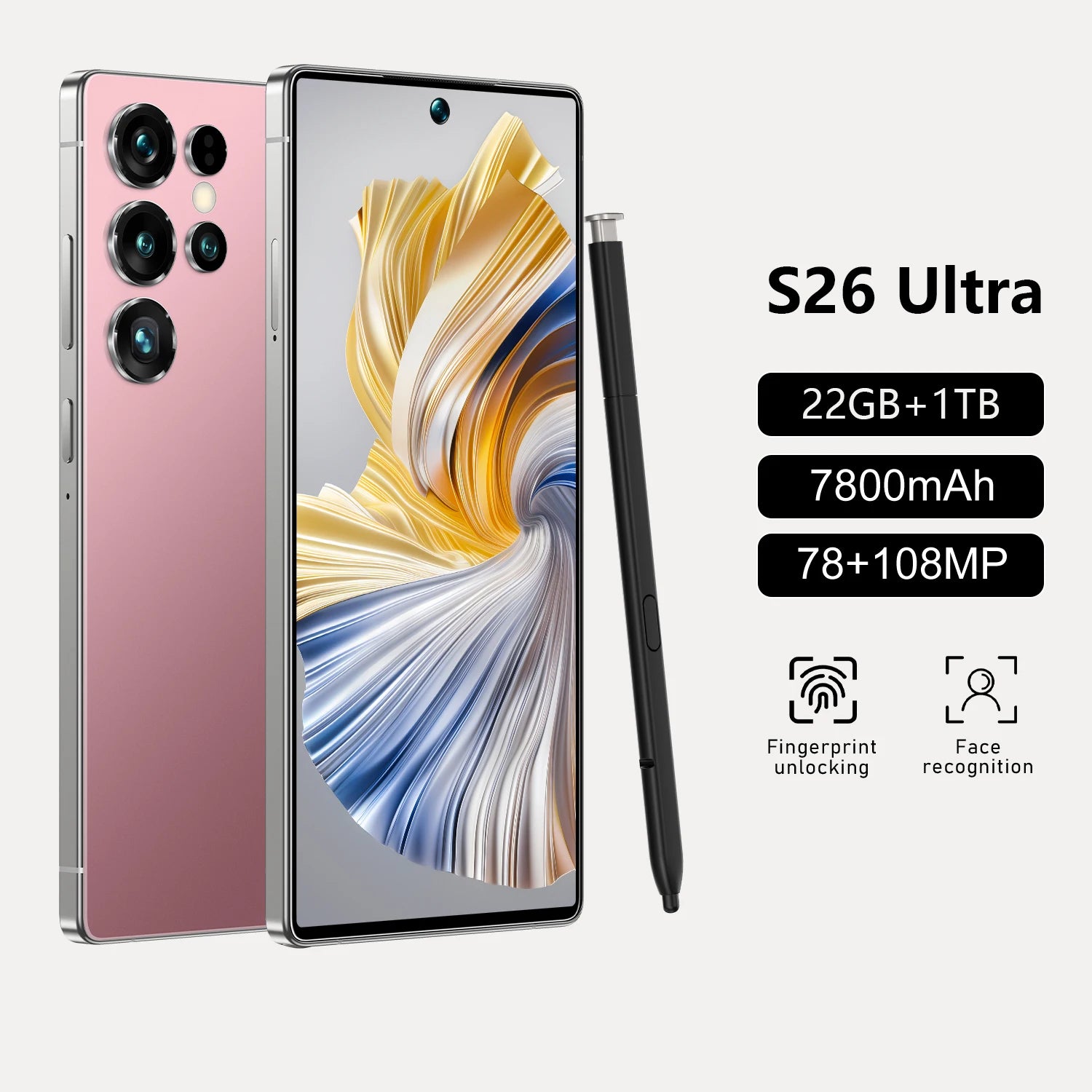 Tidesmit 5G Android Smartphone: 7.3-Inch Display, 22GB RAM, 1TB Storage Tidesmit