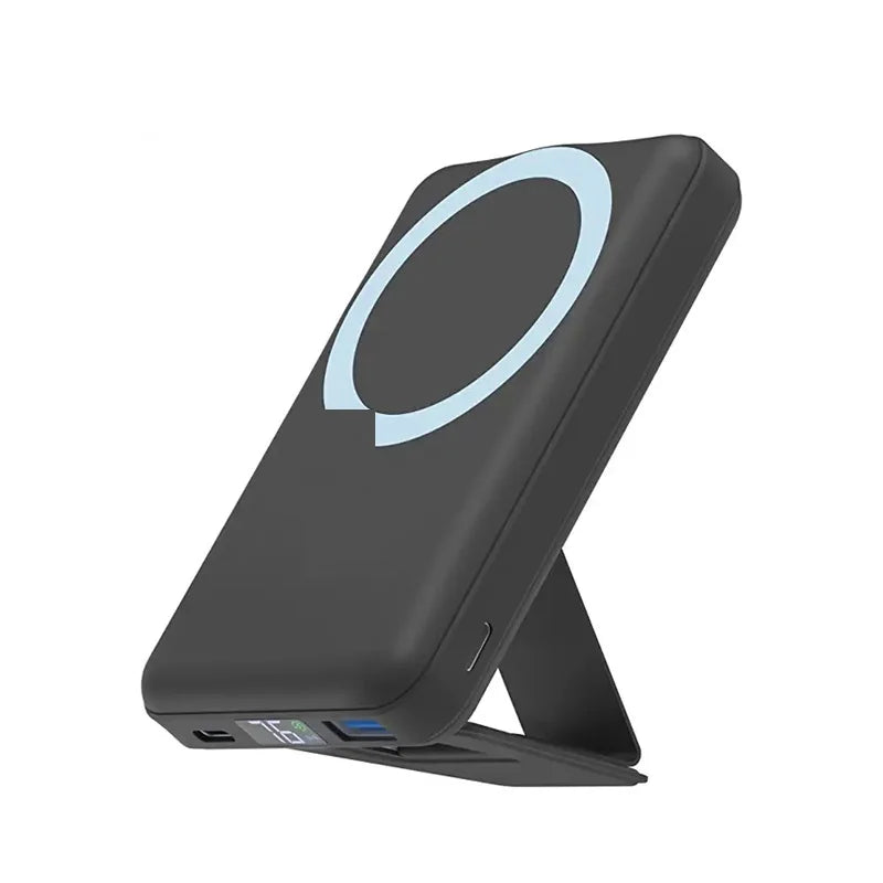 Power bank charger-10000mAh LED Magnetic Power Bank Portable Super Charge Phone Holder 15W Wireless Charging 22.5W Fast Charger Station Power Bank Tidesmit