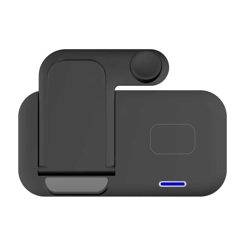 2025 Multifunction Foldable Wireless Charger 15W 3 in 1 Fast Portable Charging Station for Mobile Phone/earphone/watch Tidesmit