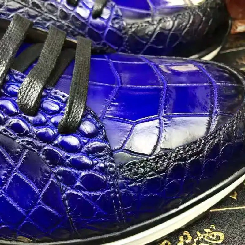 Top Grade Casual Walking Shoes 2026 Genuine Crocodile Skin Sneakers Men Running Shoe Luxury alligator Custom Office Shoes Men