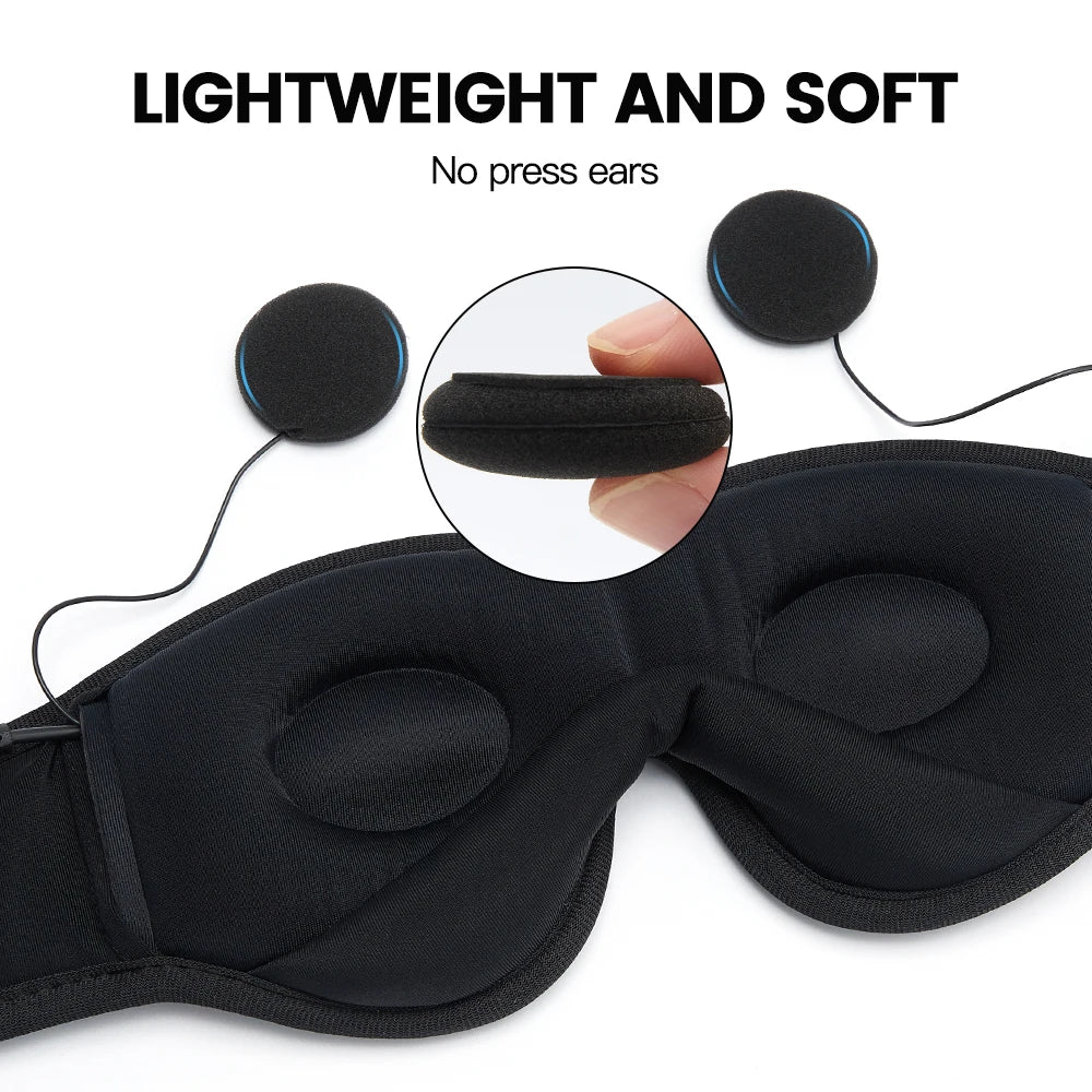 Bluetooth Sleeping Headband Wireless Music Eye Mask TypeA - Breathable Tidesmit