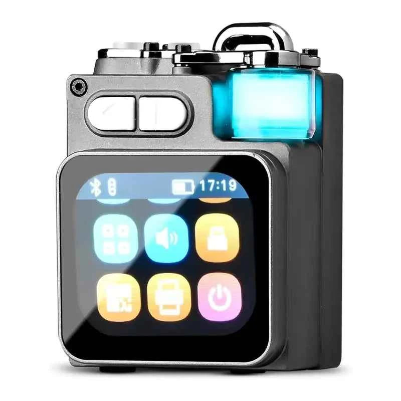 Factory New V8 Portable Mini BT Speaker LED Light Smart Touch Screen Rechargeable Battery Speaker for Outdoor Activity Black My Store