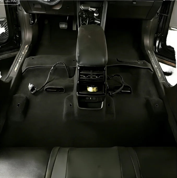 Custom 5-Piece Full Coverage High-end Leather Car Floor Mat Set 20mm Thick Business Style Fit Luxury Auto Interior Accessories