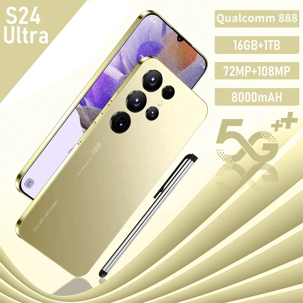 Close-up of S24 Ultra smartphone showing metallic frame buttons, charging port, and high-quality premium build.