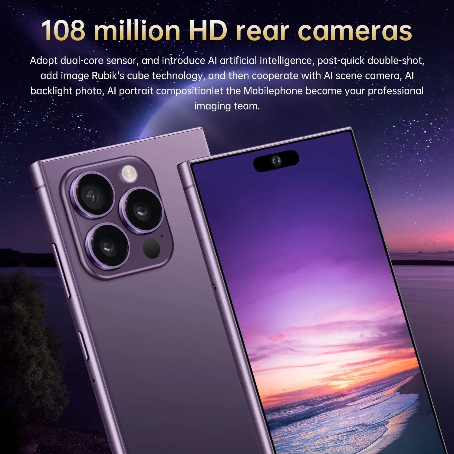 Tidesmit S25Ultra smartphone with built-in pen 7.3-inch display and 20MP camera octa-core 4G performance
