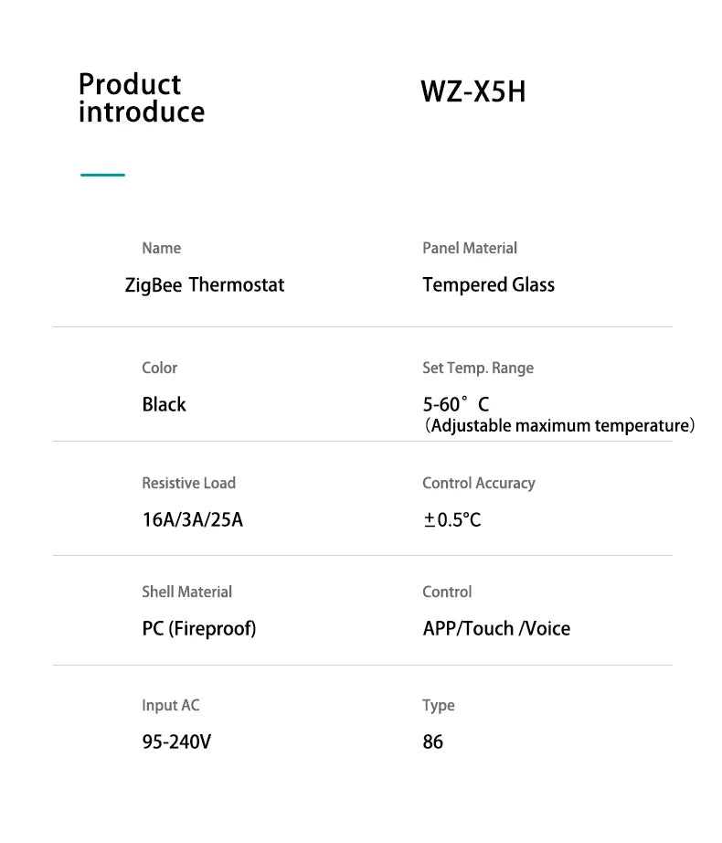 ZigBee Thermostat Temperature Controller Water/Electric Floor Heating Gas Boiler GA/GB 25A/GC Smart Life Tuya Alexa Google Home