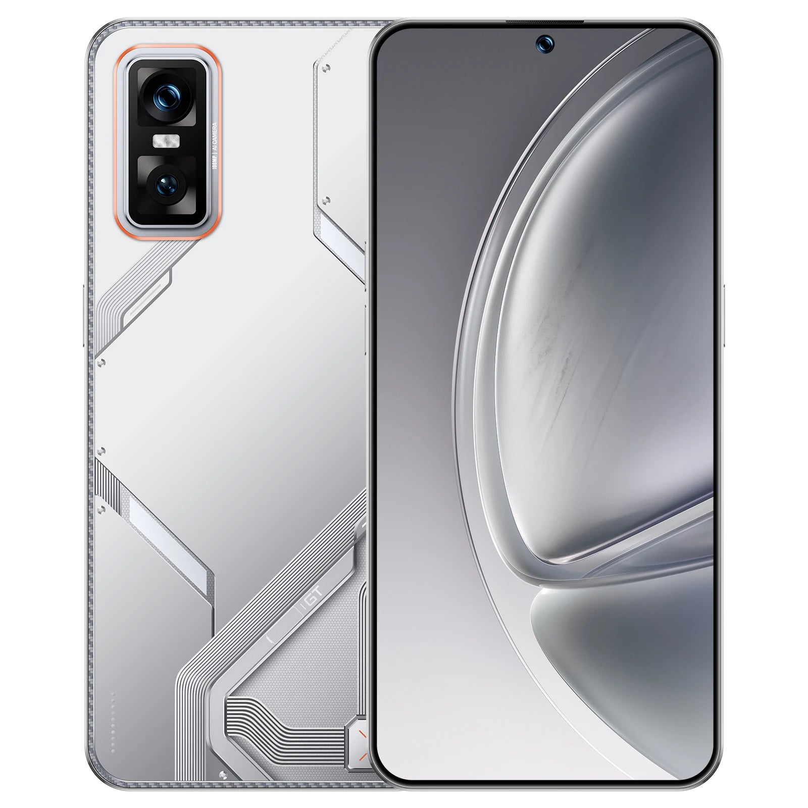 Tidesmit 5G Smartphone, 7.3 Inch AMOLED, 16GB RAM, 1TB Storage - Silver Silver 16g 1TB Tidesmit