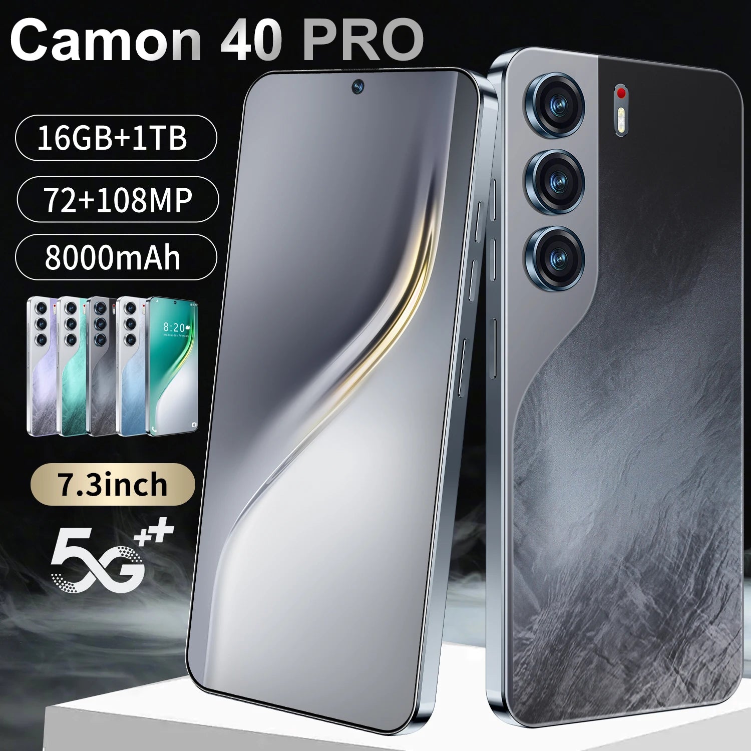 Camon 40 Pro 5G Smartphone 1TB Storage 16GB RAM AMOLED Display Tidesmit