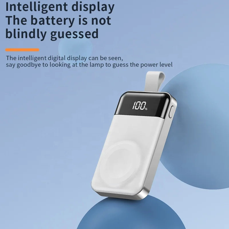 Power bank charger-Newly Pocket Fast Charging USB Watch Charger Magnet Wireless Mini Portable Power Banks Tidesmit