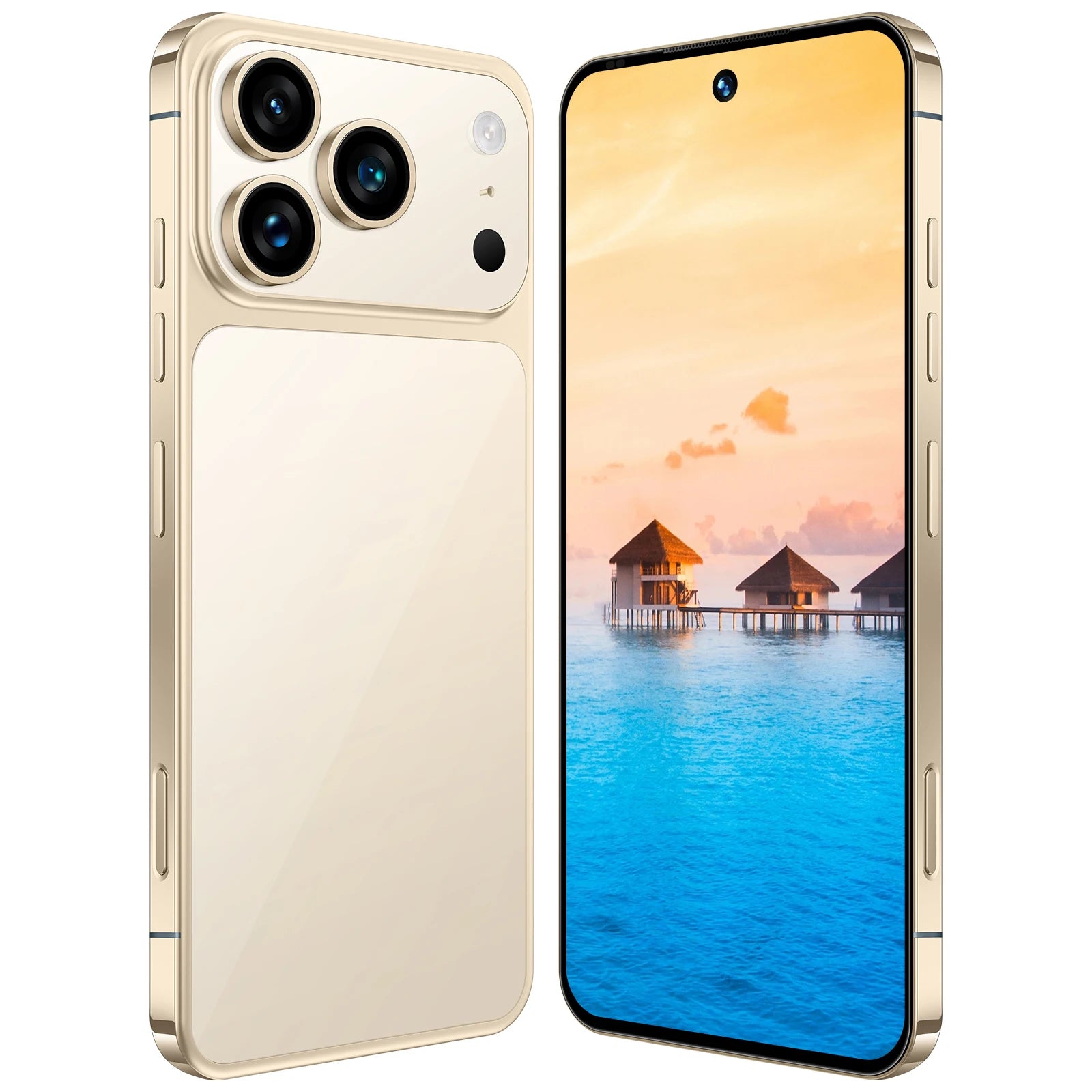 Unlocked 5G Smartphone - 16GB RAM, 1TB Storage, 7.3 Inch Display Gold 16g 1TB Tidesmit