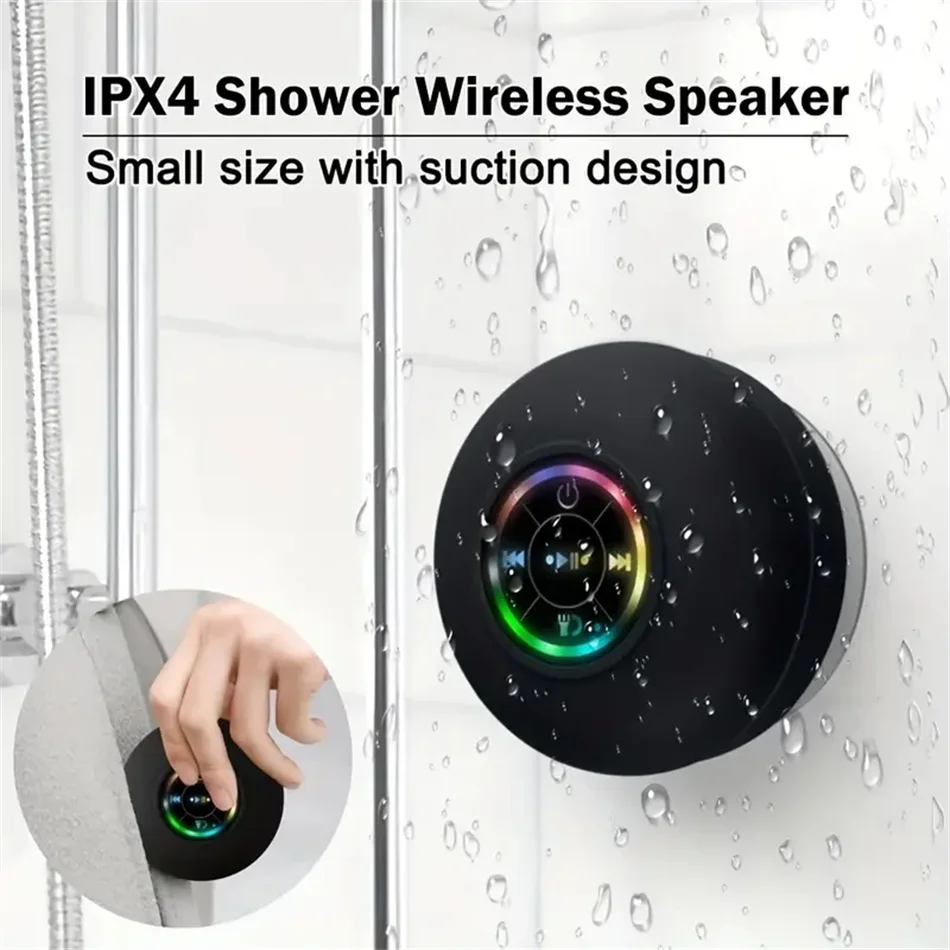 2024 Wholesale Mini Portable Shower Waterproof Wireless BT Speaker With Large Suction My Store