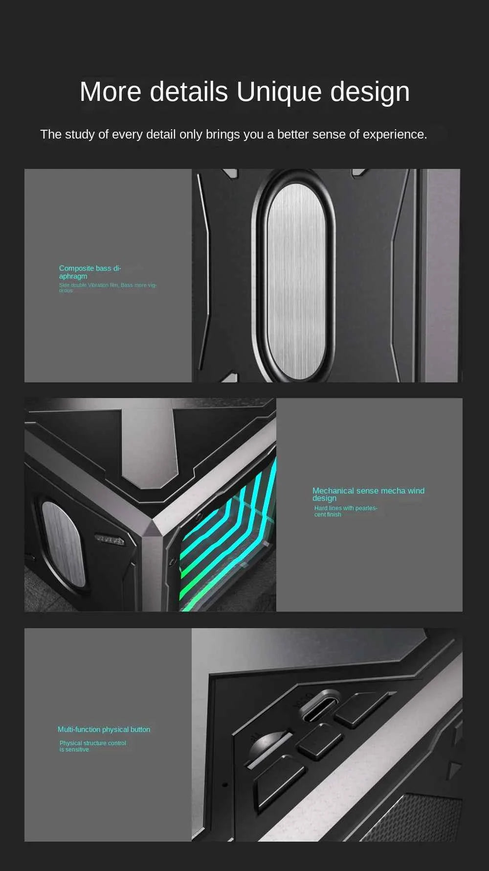 CJH New Mini Portable Wireless Bluetooth Speaker with HIFI Subwoofer, Outdoor Desktop Novelty Gift Small Speaker My Store