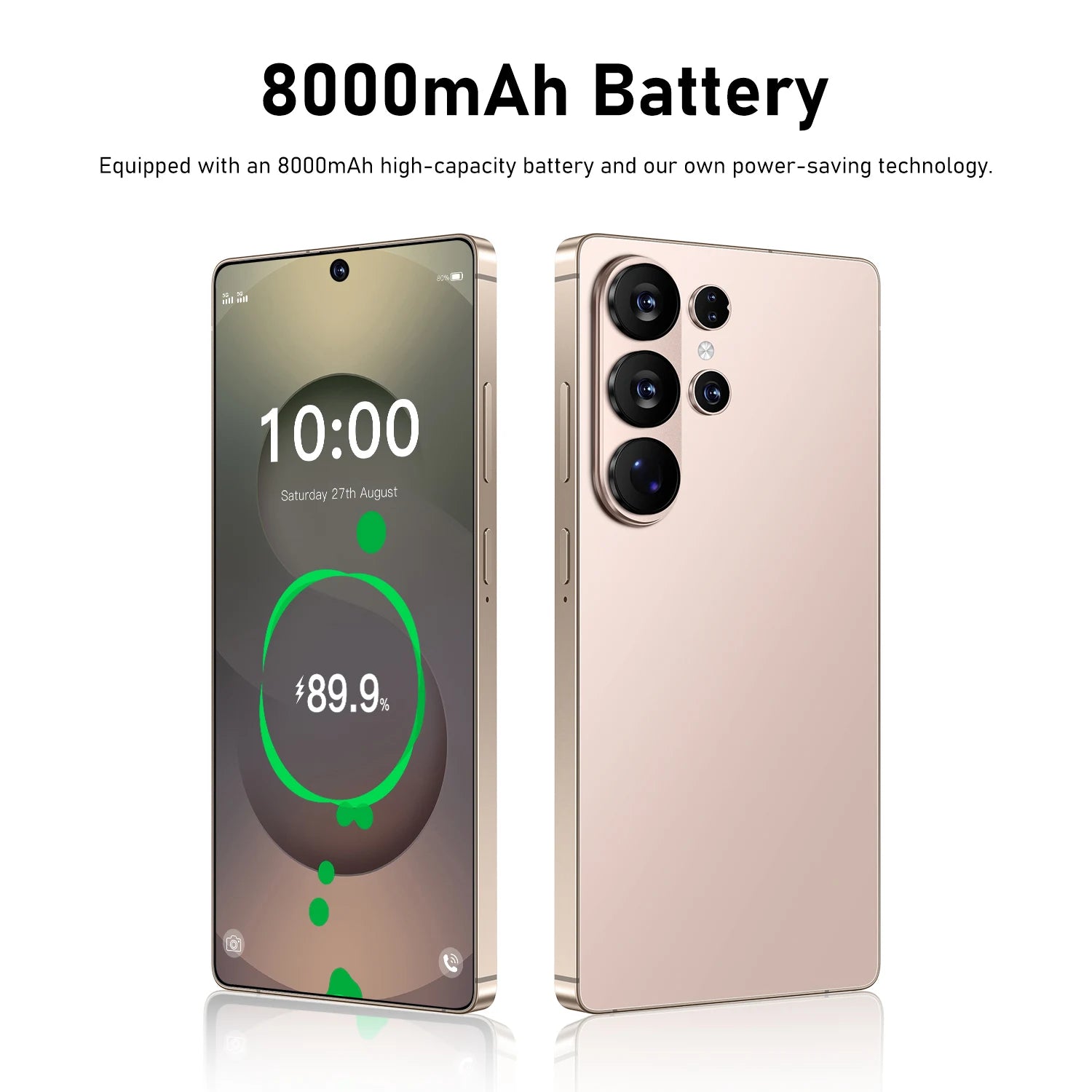 S26 Ultra 5G Android 15 smartphone with 7.3 inch HD display 16GB RAM 1TB storage and 108MP camera in white