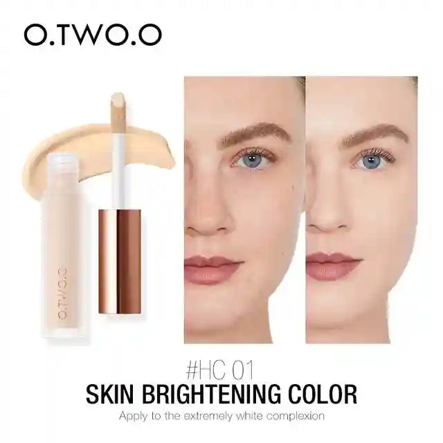 Tidesmit O.TWO.O liquid concealer texture close-up showing full coverage waterproof formula for dark circles