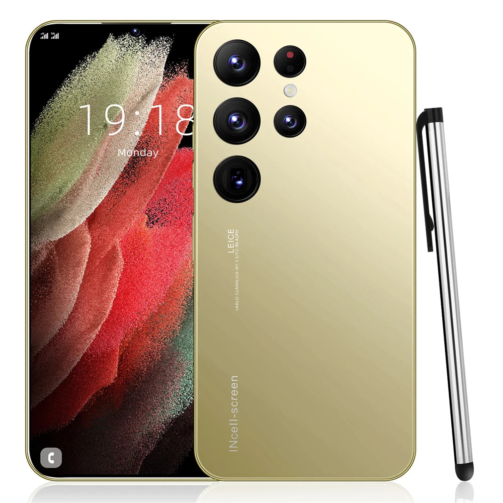 Tidesmit S24 Ultra 5G smartphone with 7.3 inch HD screen, 16GB RAM, 1TB storage, and dual SIM unlocked capability.