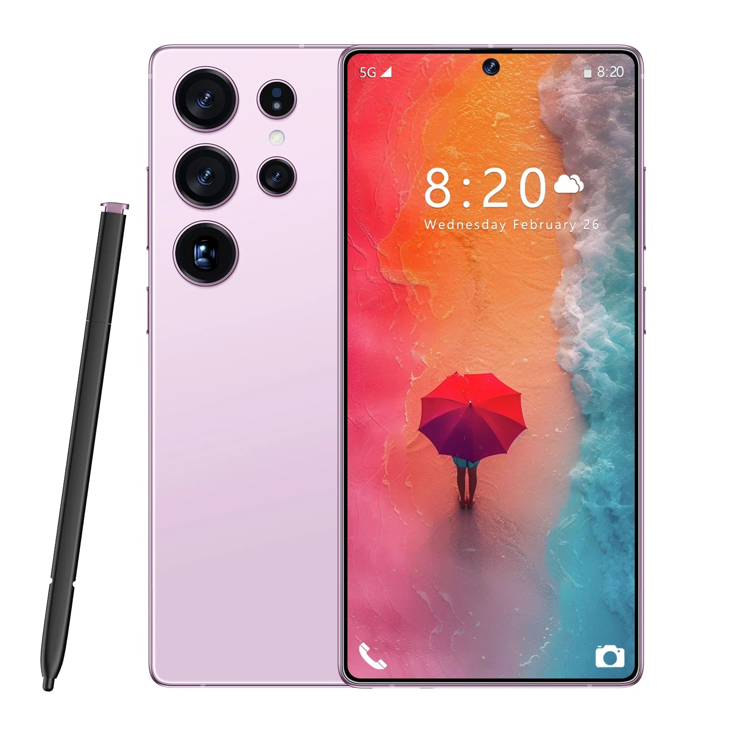 Tidesmit S25 Ultra 5G smartphone with 16GB RAM, 1TB storage, and 7.3-inch display running Android 15.
