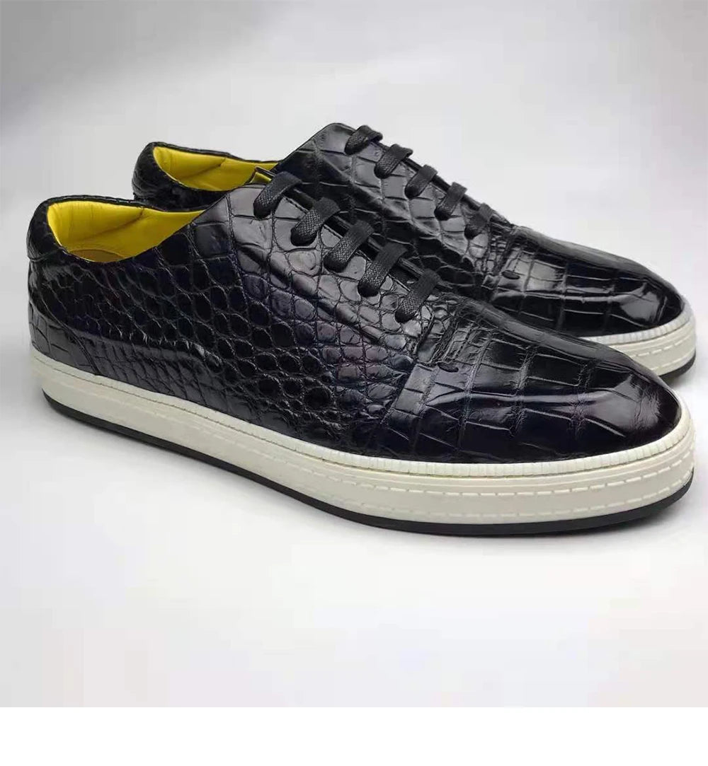 Custom Luxury Shoes Men Hot Selling Alligator Shoes for Men Chic Fashionable Genuine Crocodile Leather Men Shoes