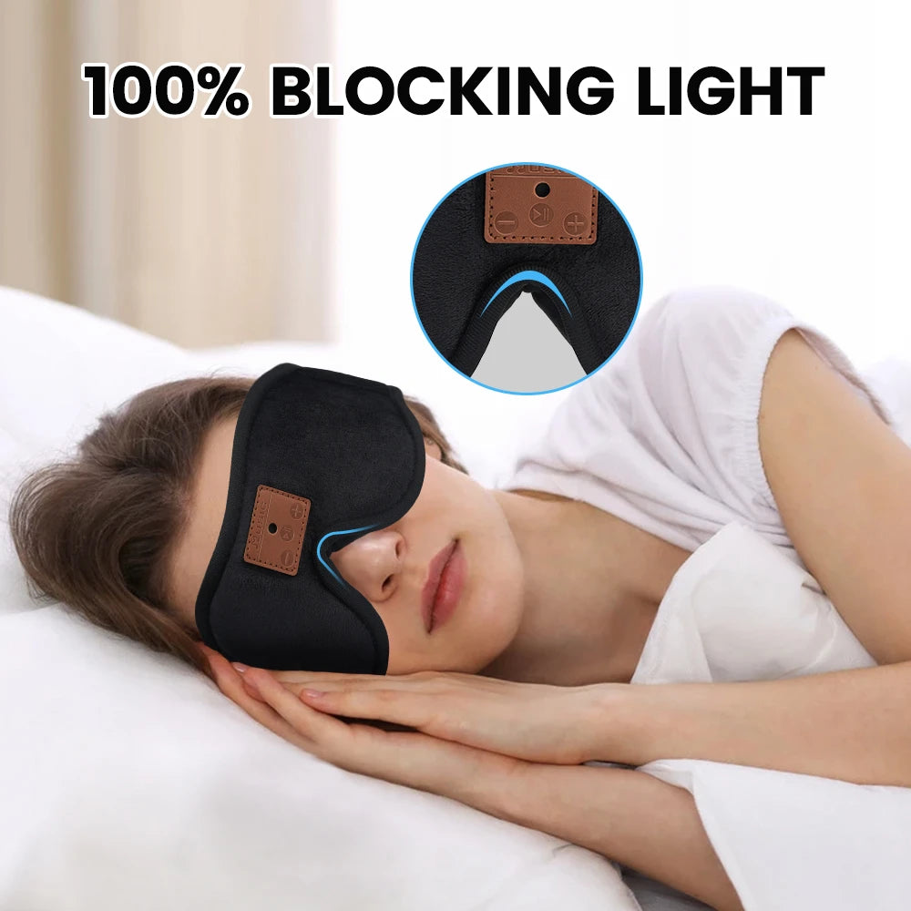 Bluetooth Sleep Mask Wireless Headphones - Ergonomic Side Sleeper Design Tidesmit