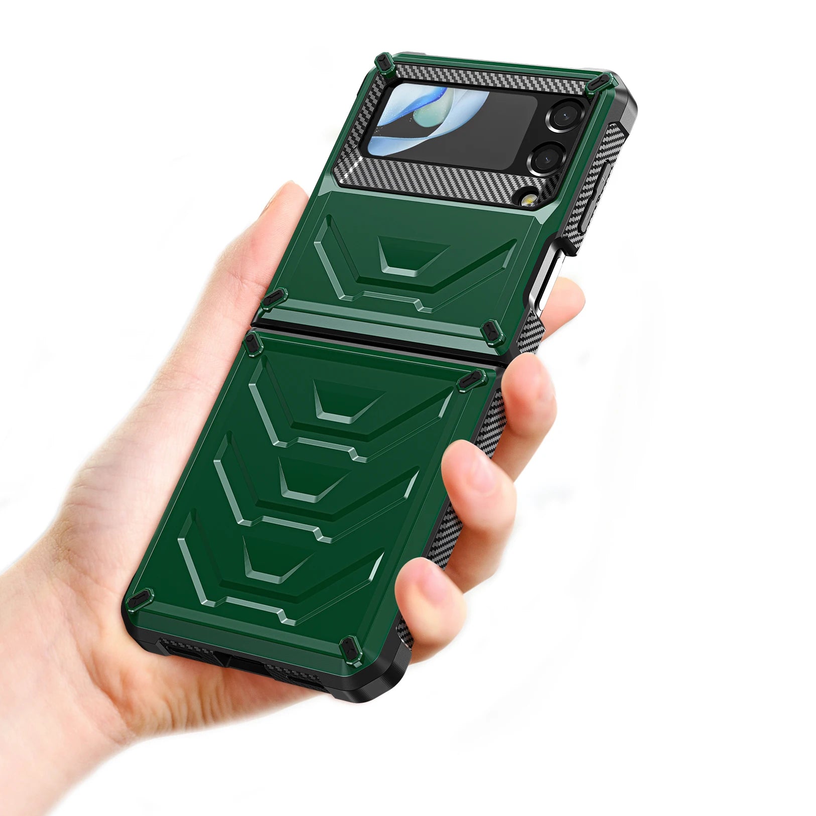 Galaxy Z Flip 4 SM F721 Luxury 5G Screen Protector TPU Case Cover 6.7 Inch Mobile Phone Shockproof Black PC Protector Tidesmit