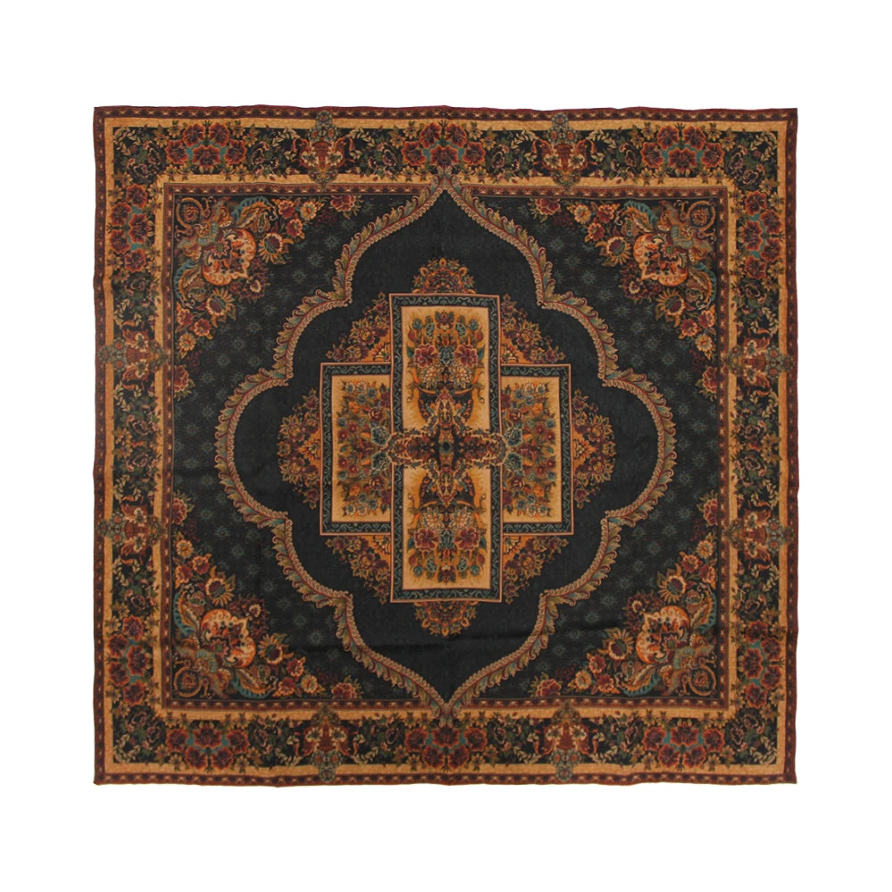 Fragrant Cloud Yarn 42 Inch Elegant New Xiangyun Silk Scarf Luxurious Natural Gambiered Square Floral Pattern Canton Silk Women