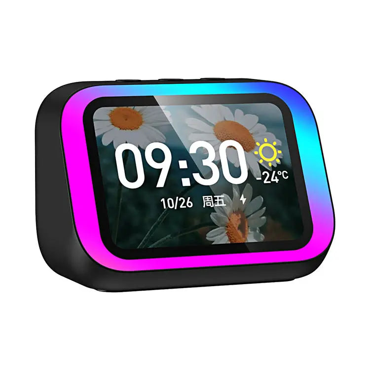 TF26 Pro Smart BT Speaker RGB Intelligent Large-Screen Temperature Display Battery-Powered Table Clock Electronic Album Tidesmit