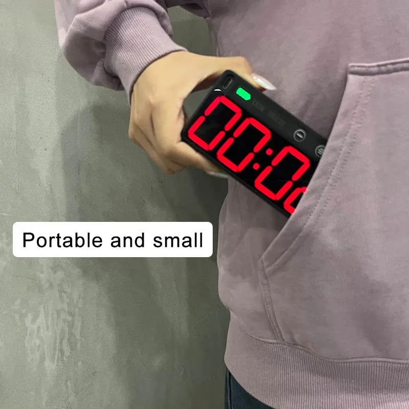 CHEETIE CP50A Small Size Rechargeable Workout Clock Count Down/Up Gym Timer Clock for Home Gym Battery Tidesmit