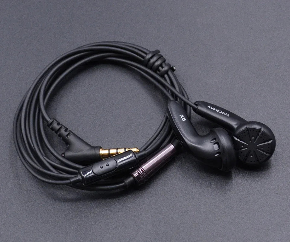 Wired HiFi Earbuds with Mic – Tidesmit Flat Head In-Ear Headphones Tidesmit