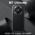 Factory 5G smartphone with 7.3 inch 2K display 16GB RAM 1TB storage and 8000mAh battery view from angle