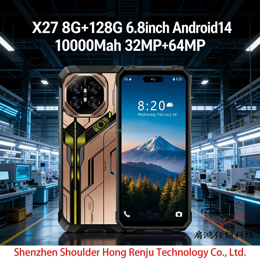 Tidesmit X27 Ultra 5G smartphone with 10000mAh battery and large 6.8 inch display in sleek finish