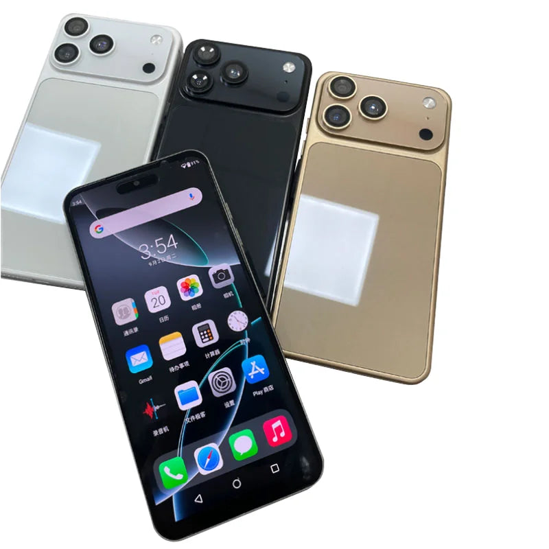 Tidesmit 2025 I17 Pro Max 5G smartphone with 7.3 inch screen, 8GB RAM, 256GB storage, and 108MP camera.
