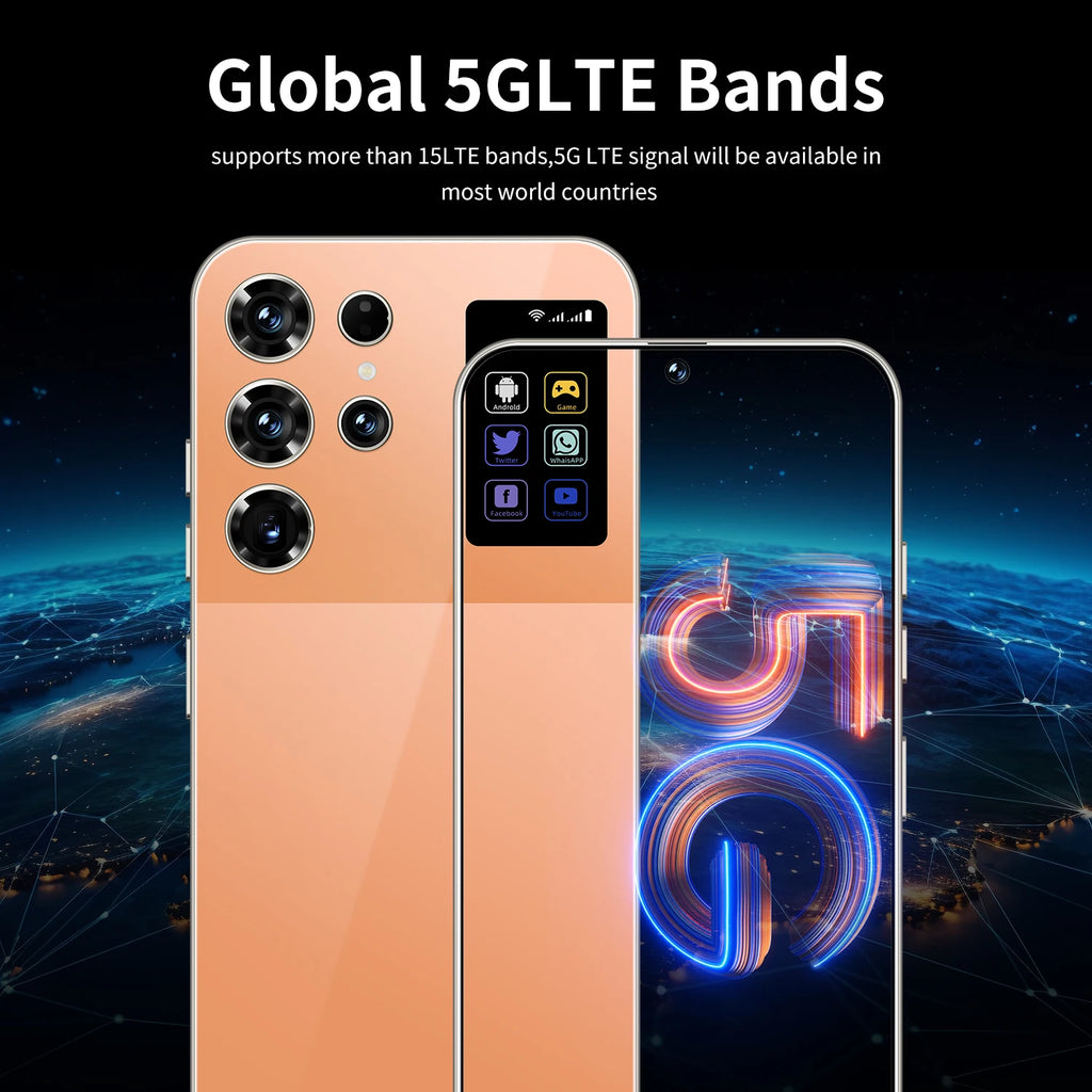 S26 Ultra Android 14 5G smartphone with 7.3 inch HD screen 16GB RAM 1TB storage and 108MP camera, gallery view 18