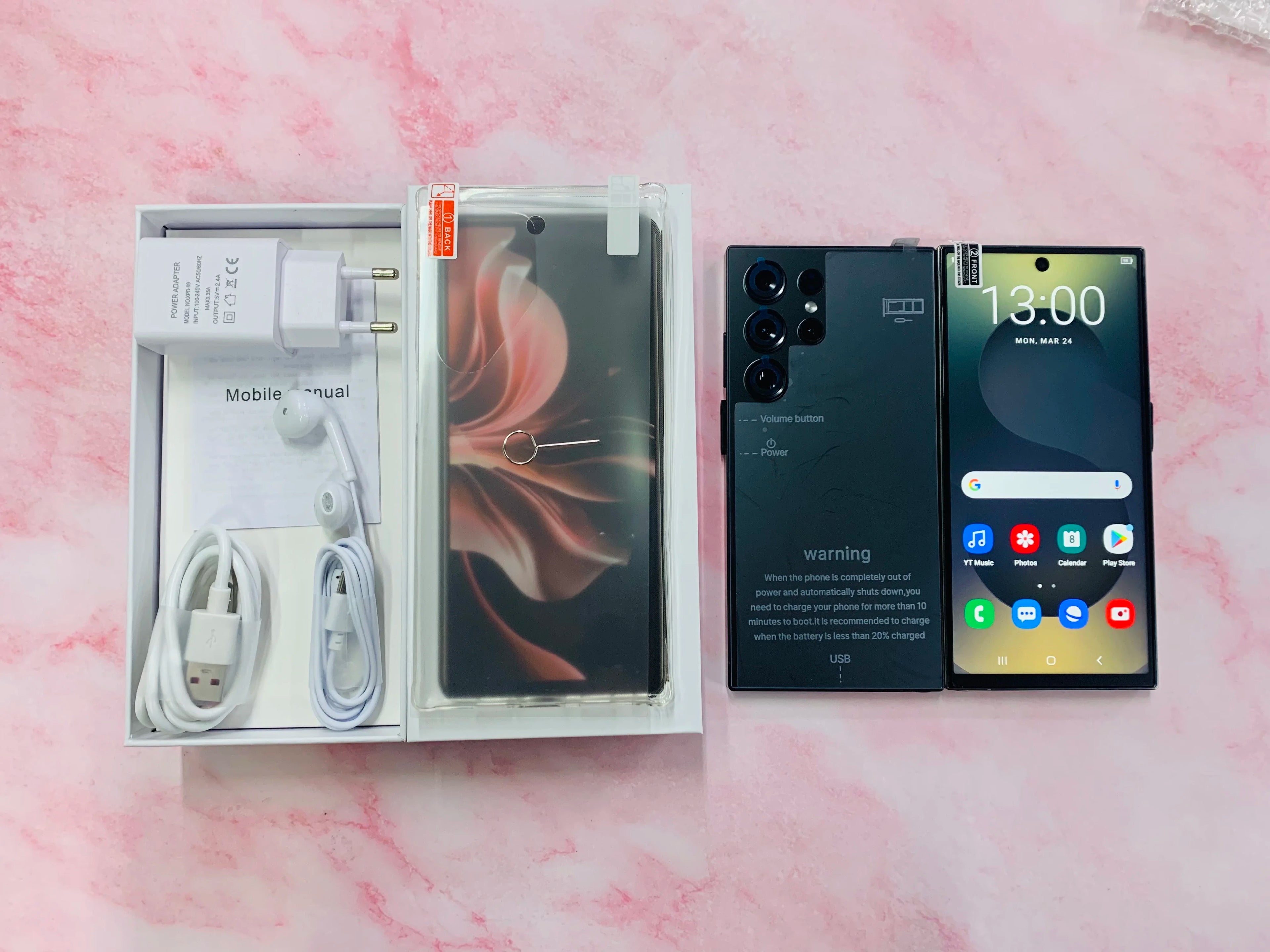 New S25 Ultra 22GB+2TB Smartphones 5G Dual SIM Cellphone Mobile Phone Big Screen Global 5G Android 15 S25 Ultra Smartphone Black 22GB RAM+2TB ROM Tidesmit