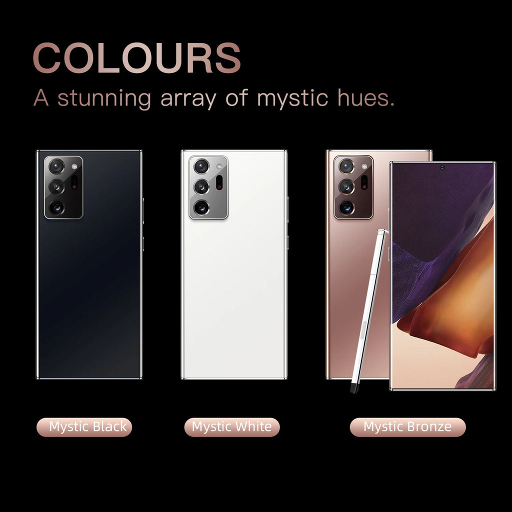 2023 Note 20 Ultra New 7.3inch Smartphone 4g 5g Unlocked Android Mobile Original Cellphone Cell Smart Phone Tidesmit