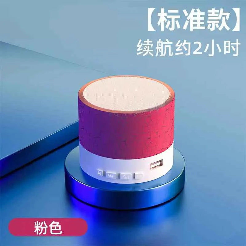 Upgrade Mini Portable Bluetooth Speaker RGB Light USB TF Card Reader Stereo MP3 Speaker for Home Atmosphere Desktop Pink US My Store