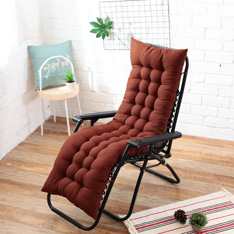 Solid Color Cushion Recliner Chair Cushion Thick Seat Cushion Rattan Chair Sofa Long Cushion Garden Chair Cushion Tatami Mat